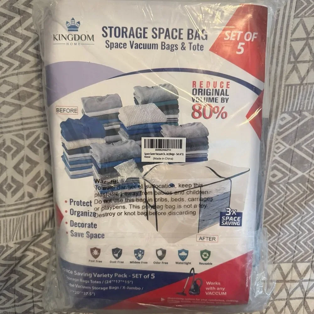 Kingdom Home Storage Space Vacuum Bags set of 5
